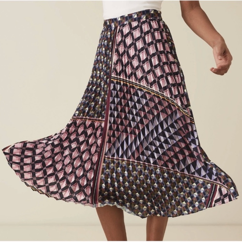 Reiss Geometric Patterned Skirt